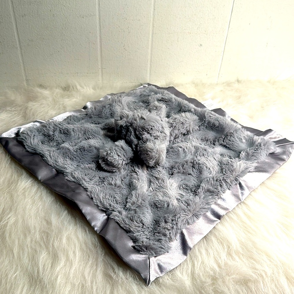 Cloud Island Gray Elephant Lovey Blanket 13" Soft Satin Baby Nursery Plush
